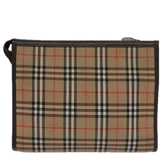 Burberry Nova Check Beige Canvas Clutch Bag (Pre-Owned) - Picture 2 of 16